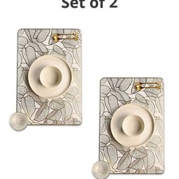 MARKET99 Gold Toned & Beige 2 Pieces Printed Table Placemats-55