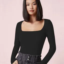 Dream Beauty Fashion Women Solid Square Neck Top-image-97