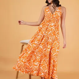 IX IMPRESSION Print Crepe Maxi Dress-image-59