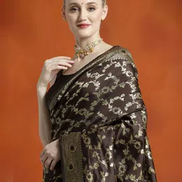 Desi Fusion Woven Design Zari Banarasi Saree-picture-10