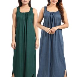 Inner Beats Pack Of 2 Cotton Blend Nightdress-picture-13
