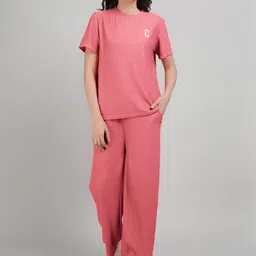 Stem Rope Women Solid Co-Ord Set-image-89