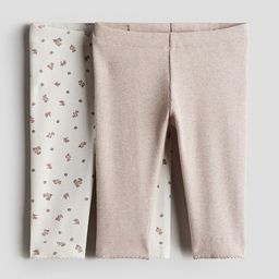 H&M 2-Pack Ribbed Cotton Leggings-image-81
