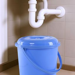 Aura Blue Solid Plastic Bath Accessories Set-image-40