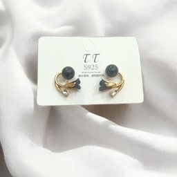 CIKIT Artificial Stones Studded And Beaded Spherical Shaped Drop Earrings-image-18