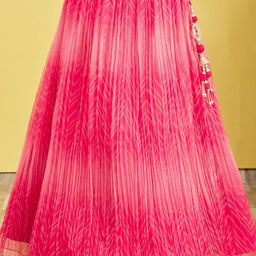 DIVASTRI Embroidered Sequinned Semi-Stitched Lehenga & Unstitched Blouse With Dupatta image 2