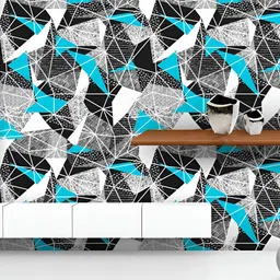 ArtzFolio Printed UV-Resistant Anti-Bacterial Triangles PatternPeel & Stick Wallpaper-image-27