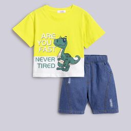 hopscotch 2-Pc Pure Cotton T-shirt & Shorts-picture-14