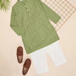 indus route by Pantaloons Boys Printed Regular Kurta with Pyjamas-image-77