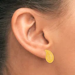 WHP JEWELLERS Fia Leaf 22 KT Earring For Women.-32