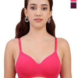 SELFCARE Pack Of 2 Full Coverage Lightly Padded T-shirt Bra-picture-28