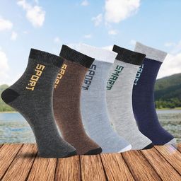 MJE Pack Of 5 Printed Mid Rise Ankle Length Socks-picture-3