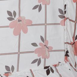 Myntra Elegant Homes White Printed 300 TC Fitted King Double Bedsheet Set 2.50m x 2.25m-image-28