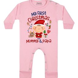Arvesa My First Christmas Printed Bodysuit-image-62