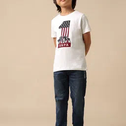 U.S. Polo Assn. Kids Boys Graphic Printed Round Neck Pure Cotton Regular Fit T-shirt-picture-41