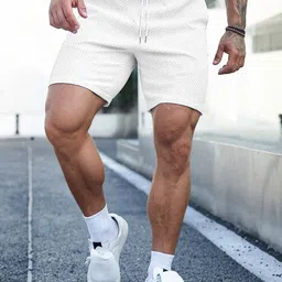 RAJOVATI Men Slim Fit Textured Running Sports Shorts-25