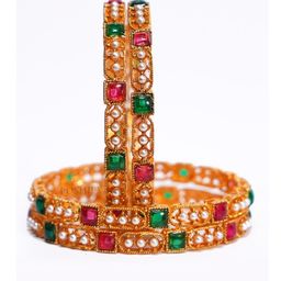 Luxury Gold Plated Pure Brass Bangles 2403-1764 Stylish Traditional Bangle-image-93