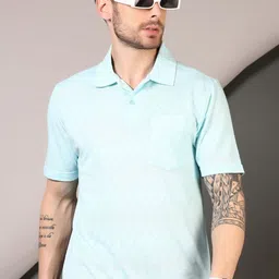 V-Mart Men Self Design Polo Collar Cotton T-shirt-picture-17