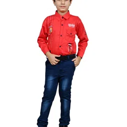 Arshia Fashions Boys Printed Shirt with Trousers-picture-46