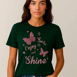 Anikmart Women Graphic Printed Round Neck Cotton T-shirt-picture-26