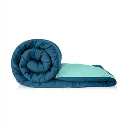 Comfowell Teal & Blue Checked 210 GSM Heavy Winter Cotton Double Bed Dohar-image-39