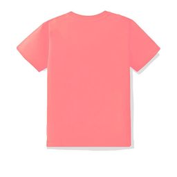KAVEE Pure Cotton Half Sleeves Watch Out Text Printed Bio Washed Tee -Peach-15