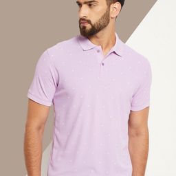 OGEN Men Printed Polo Collar Extended Sleeves Pockets T-shirt-image-54