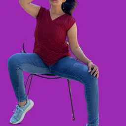 Bhanderi Fashion Women Self Design Checked V- Neck Top-picture-2