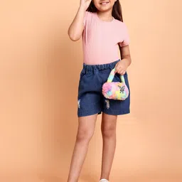 HERE&NOW Girls Striped Top with Shorts-picture-16