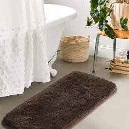 AaHo Decor Brown 2200 GSM Microfibre Anti-Skid Bath Rugs-image-85