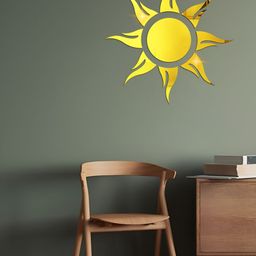 WallDaddy Yellow Sun Mirror WallSticker-image-89