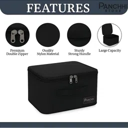 Panchhi Store Black Set of 6 Regular Drawer Organiser image 4