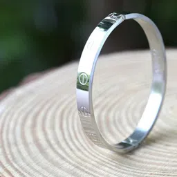 SZN Men Stainless Steel Silver-Plated Bangle-Style Bracelet-image-42