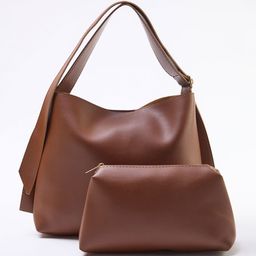 Trendyol Women Solid Shopper Tote Bag with Pouch-picture-17
