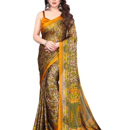 MAGNEITTA Floral Pure Chiffon Designer Saree-picture-41