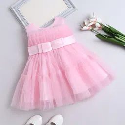 The Magic Wand Girls Round Neck Gown Knee Length Dress-image-73