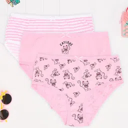 Pantaloons Junior Girls Pack Of 3 Printed Pure Cotton Basic Briefs 8909230424759-picture-49