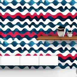 ArtzFolio Printed UV-Resistant Anti-Bacterial Grunge Wave Pattern Peel & Stick Wallpaper-image-97