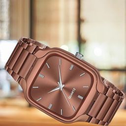 SWADESI STUFF Men Dial & Bracelet Style Straps Analogue Watch SDS 158 COPPER 2027-image-70