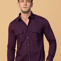 USMC Men Smart Slim Fit Opaque Casual Shirt-picture-42