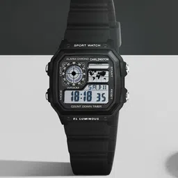 CARLINGTON Unisex Kids Dial & Straps Digital Multi Function Watch Junior 321 Black-16