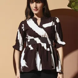 LookShine Women Brown Polyester Printed Tops-picture-19