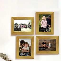 Art Street Gold-Toned 4 Pieces Wooden Wall Photo Frames-image-90