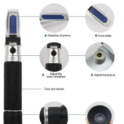 real instruments 0-90% Brix Portable Refractometer With ATC For Food Fruit Beverages Coffee Manual Handheld Refractometer image 2