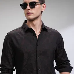 HIGHLANDER Men Comfort Slim Fit Opaque Casual Shirt-picture-31