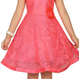 BAESD Floral Print Flutter Sleeve Net Fit & Flare Dress image 2