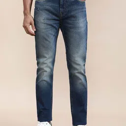 Crocodile Men Low Distress Light Fade Jeans-image-72