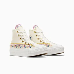 Converse Women Printed Round Toe High-Top Sneakers-image-32
