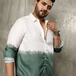 Instafab Plus Men Comfort Opaque Colourblocked Casual Shirt-image-57