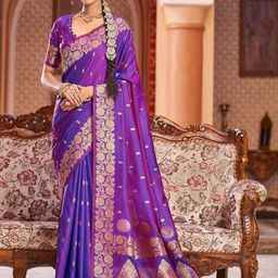 FASHION STROM Woven Design Zari Silk Blend Designer Saree-image-10